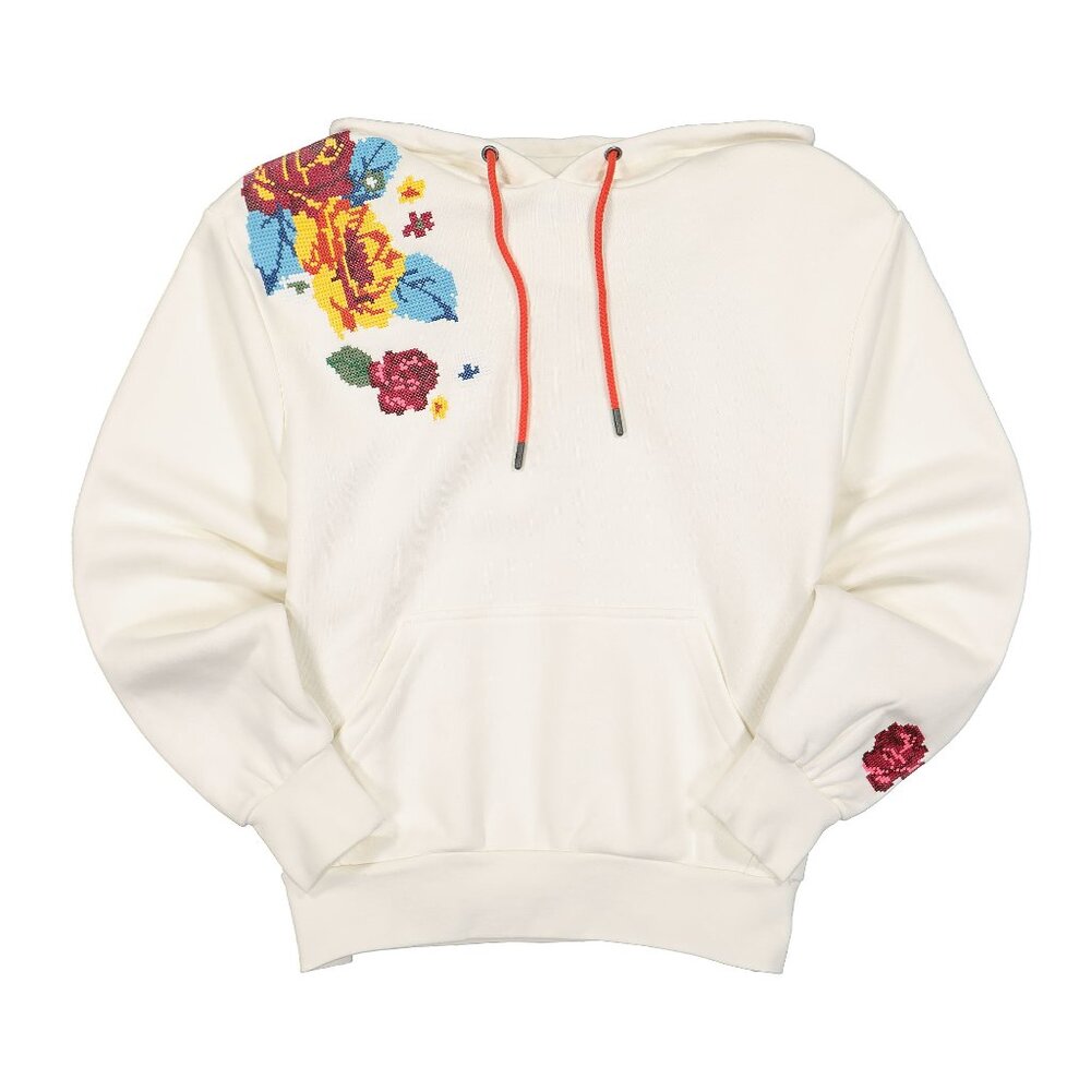 Vans Needlepoint/Embroidered Floral Hoodie Size L